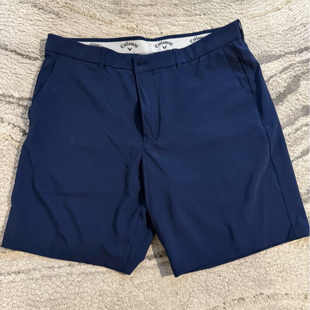 Callaway Men's Deep Blue Flat Front Shorts